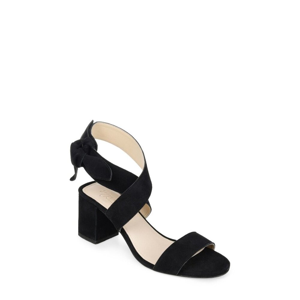 Journee Signature Womens Hether Block Heels Sandals Black Size 8.5M NIB